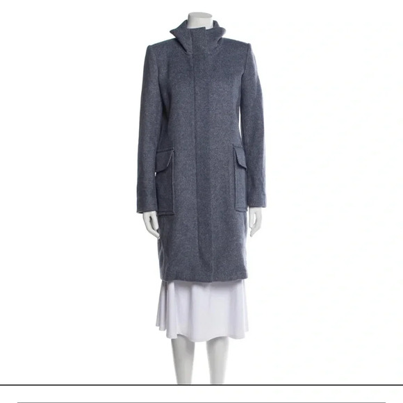 Theory Wool Blend Coat size P- Mid Blue - Flaw - Picture 1 of 9